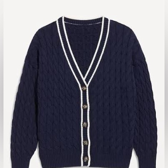 Old Navy Sweaters - Oversized Slouchy Cable-Knit Cardigan Sweater